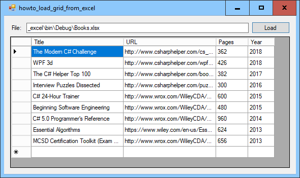 Как подключить excel к datagridview